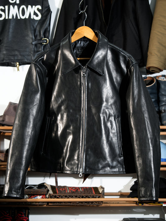 ◇ririジップ◇ヴィンテージ復刻 オイルカーフレザー ジャケット◇S/M/Lサイズ