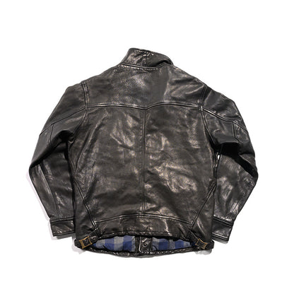 △植物タンニン鞣しシープスキンレザー ジャケット△ M～2XL