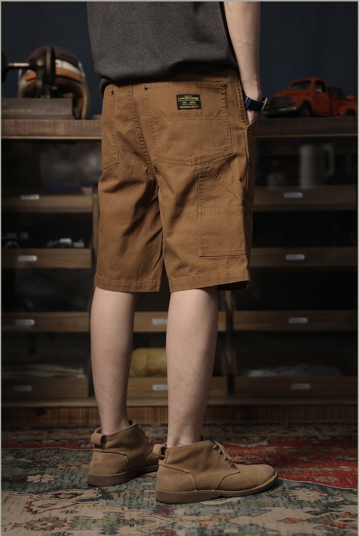 ◆ヴィンテージ復刻デザイン 12OZ LUMBERLITE きこりワークーショートパンツ◆XS～XL