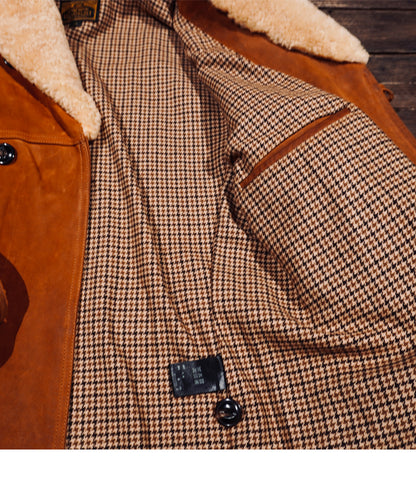 ★カウレザー×ムートン使用 ランチコート★S～4XL