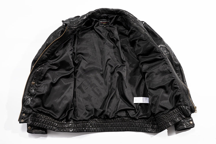 ★絶妙なヴィンテージ加工★植物タンニン鞣し シープレザー A-2ジャケット★M～2XL