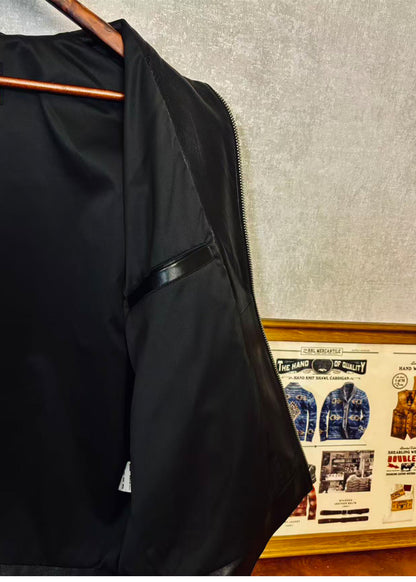 ゆったりシルエット◇植物タンニン鞣しイタリア産シープレザー ジャケット◇S～2XL