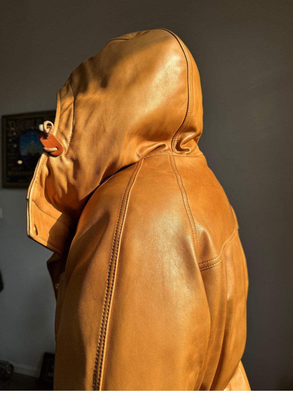 ◇イタリア産シープレザー使用 水染めレザーダウンジャケット◇ M～XL