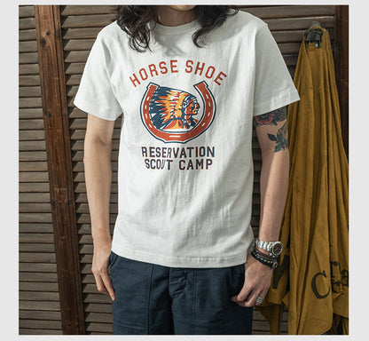 ２色展開◆indian red union highプリント Ｔシャツ◆S～2XL