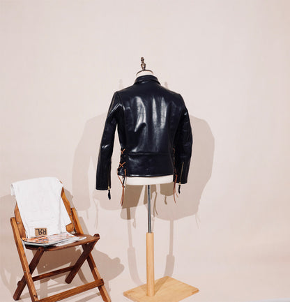 ◇ヴィンテージ復刻 植物タンニン鞣しホースハイドレザー CHP ポリスジャケット◇