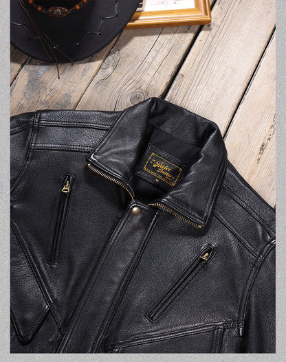 2色展開△水染ゴートレザー  ブルゾン▽ S～5XL