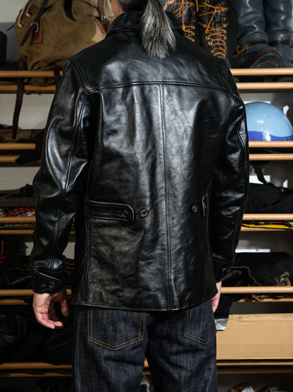△30's ヴィンテージ復刻 植物タンニン鞣し ホースハイドレザー カーコート▽S～3XL
