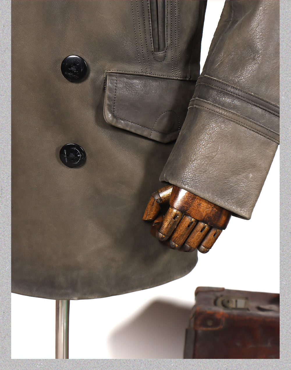 絶妙なヴィンテージ加工▲2.0mm厚  Pコート▼L～3XL