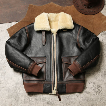 ☆オーストラリア産ムートン 切り替えA-2フライトジャケット☆S～3XL