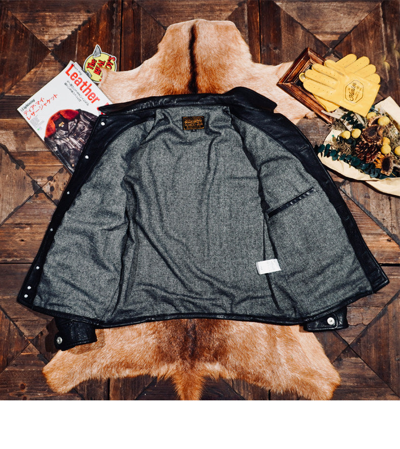 ☆コンチョボタン ウォッシュ シープレザー ウエスタンジャケット☆S～4XL