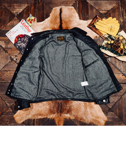 ☆コンチョボタン ウォッシュ シープレザー ウエスタンジャケット☆S～4XL