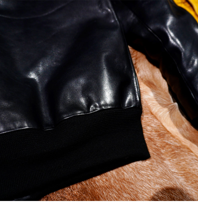 △ヴィンテージ復刻 植物タンニン鞣しホースハイドレザー A-2ジャケット▽S～5XL