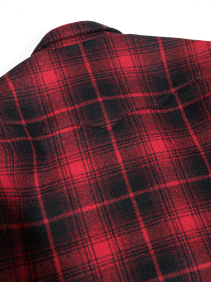 ウールリッチ生地使用△ヴィンテージ復刻  バッファローチェック ウール ウエスタンシャツ▽ S～4XL
