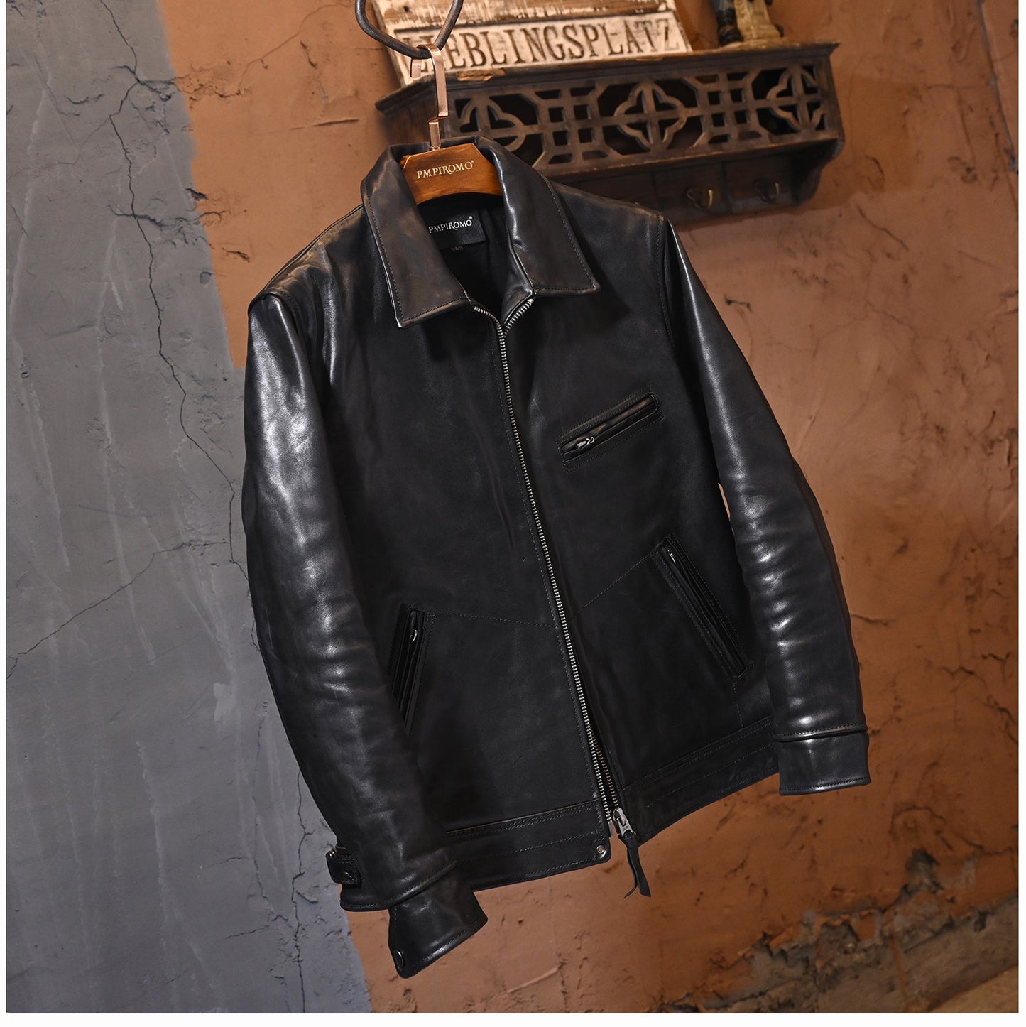 1.3mm厚★ホースハイド スポーツジャケット★M～2XL