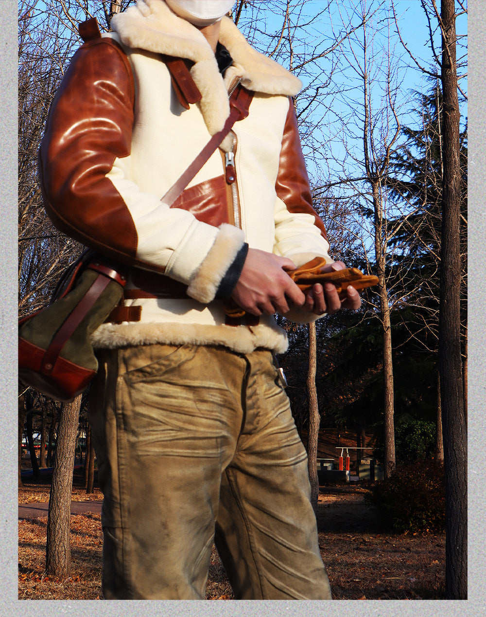 ☆オーストラリア産ムートン B-3フライトジャケット☆ホワイト S～4XL