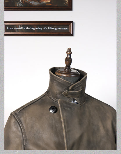 絶妙なヴィンテージ加工▲2.0mm厚  Pコート▼L～3XL