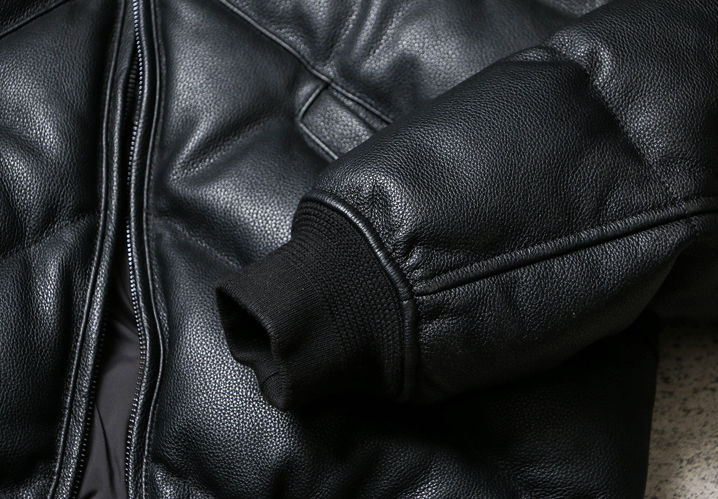 ◇カウレザーショートダウンジャケット◇ S～4XL