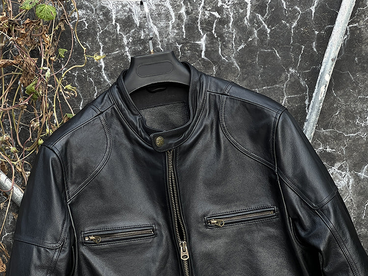 ★J100型 カウレザー シングルライダース ジャケット★Ｍ～4XL