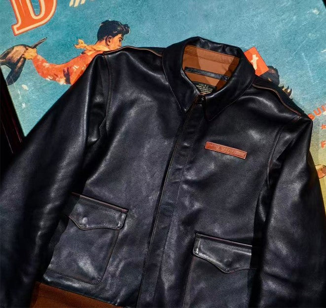 ◇ヴィンテージ加工  ホースハイドレザー A-2ジャケット◇