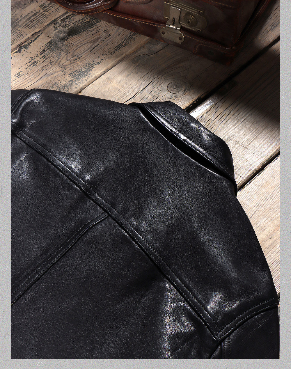 ヴィンテージ復刻スタイル◇植物タンニン鞣しイタリア産カーフレザー ジャケット◇M～4XL