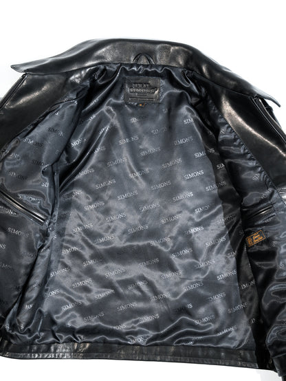 ◇ririジップ◇ヴィンテージ復刻 オイルカーフレザー ジャケット◇S/M/Lサイズ