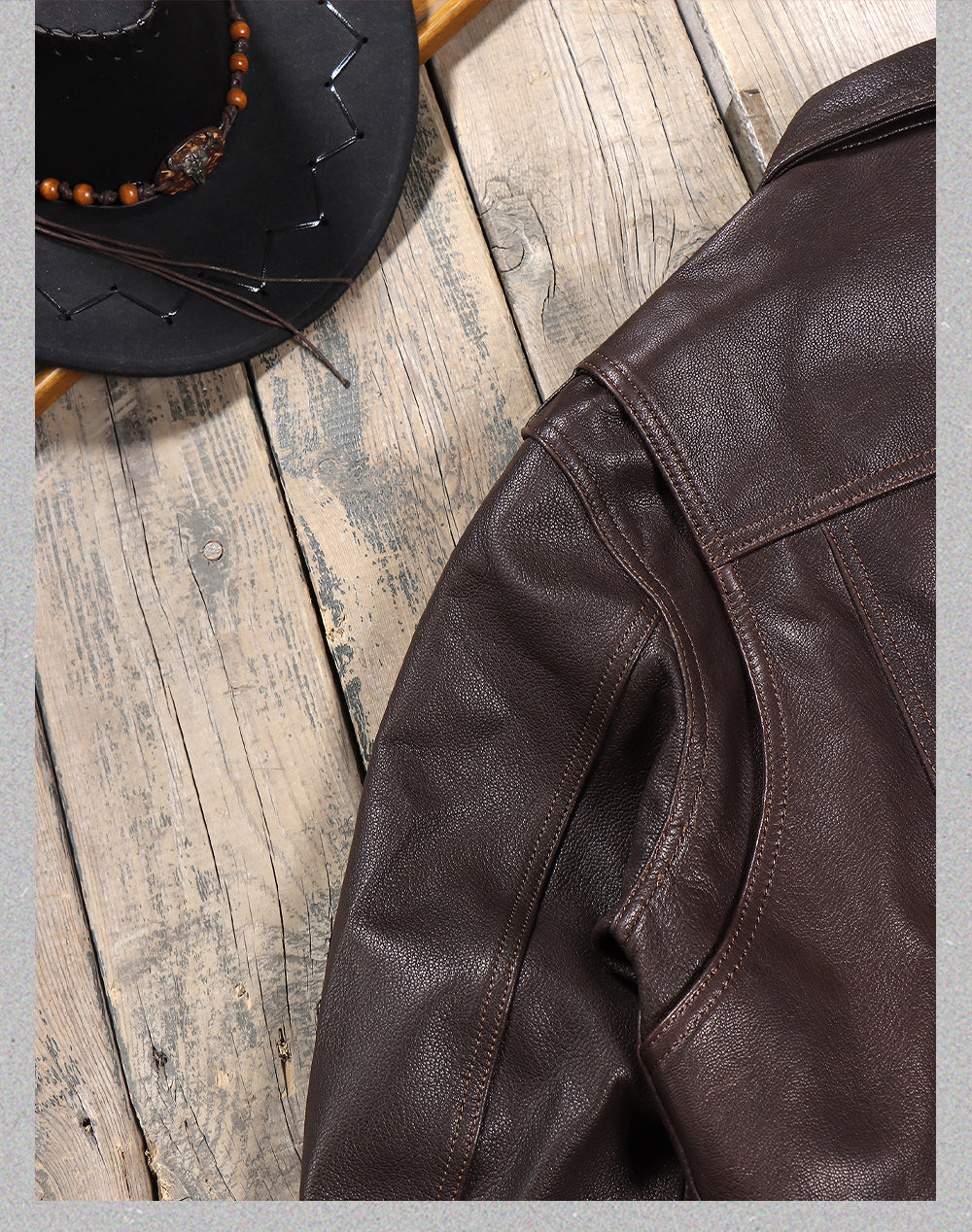 2色展開△水染ゴートレザー  ブルゾン▽ S～5XL