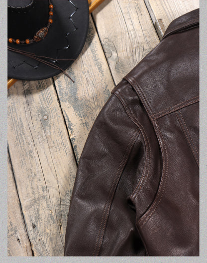 2色展開△水染ゴートレザー  ブルゾン▽ S～5XL