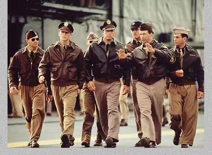 ハンドペイントのワッペンがキュート✩ヴィンテージ復刻 植物タンニン鞣しホースハイドレザー メンフィスベルモデル A-2ジャケット✩