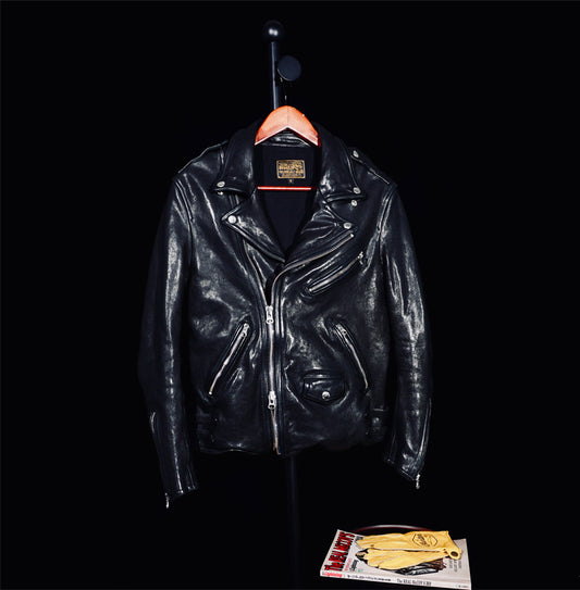 植物タンニン鞣しシープレザー使用  ダブルライダースジャケットS～4XL