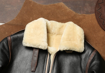 ☆オーストラリア産ムートン 切り替えA-2フライトジャケット☆S～3XL