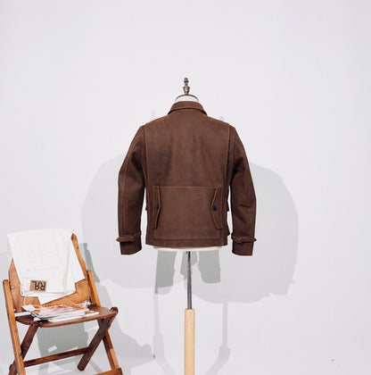 ★ヴィンテージ復刻 カウレザーハンティングジャケット★S～4XL