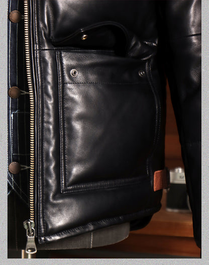 ◇シープレザーダウンジャケット◇ M～5XL