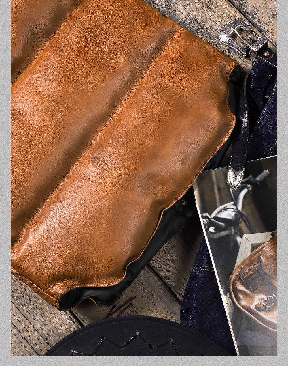 ◇ シープレザーシープレザーダウン ベスト◇S～4XL