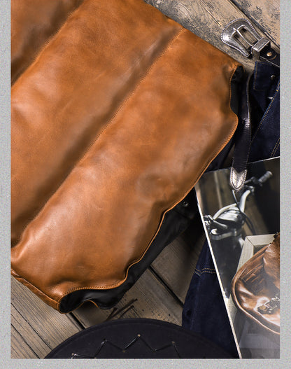 ◇ シープレザーシープレザーダウン ベスト◇S～4XL