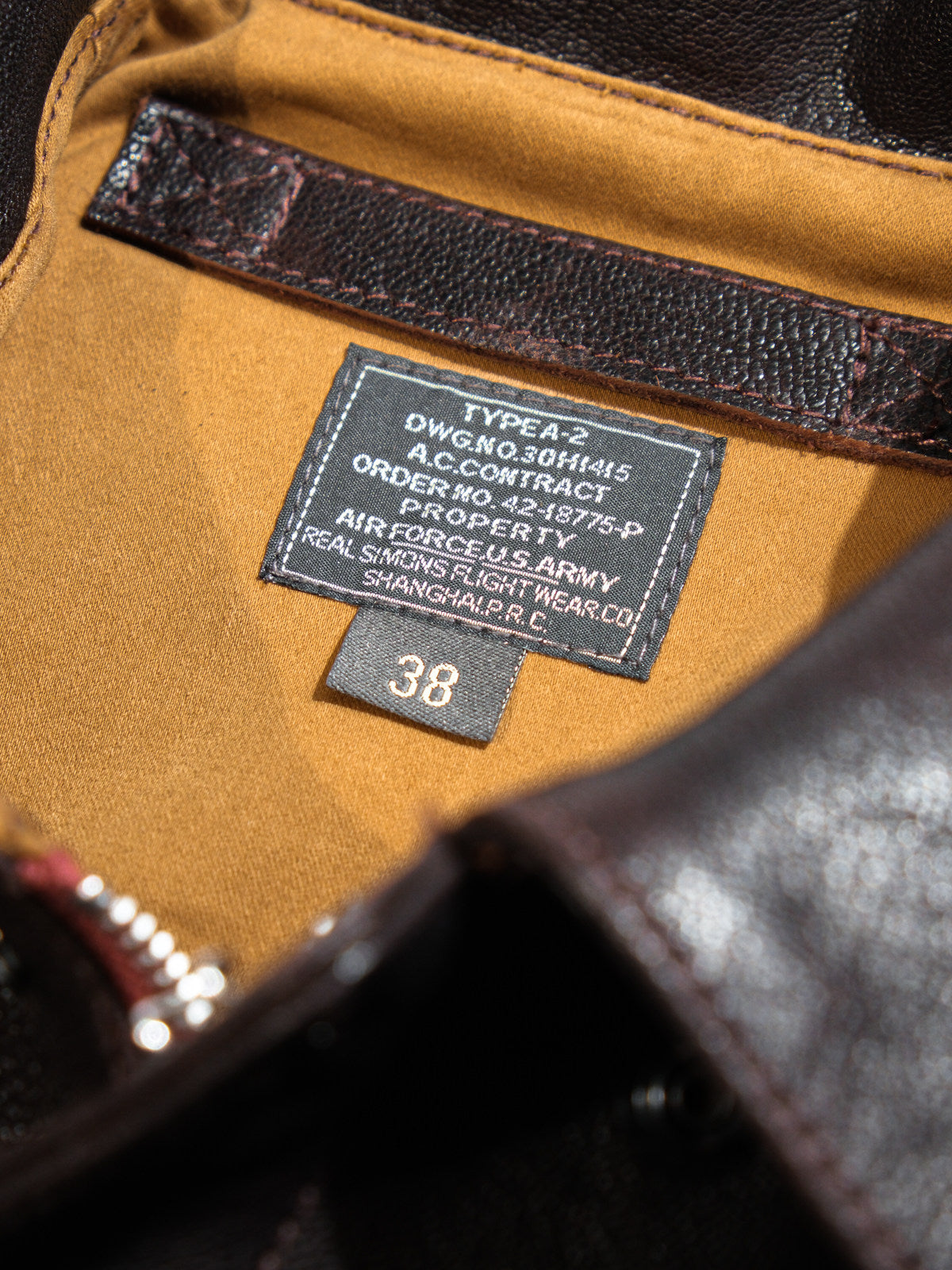 1.3㎜厚△ヴィンテージ復刻 ゴートレザー A-2ジャケット▽S～3XL