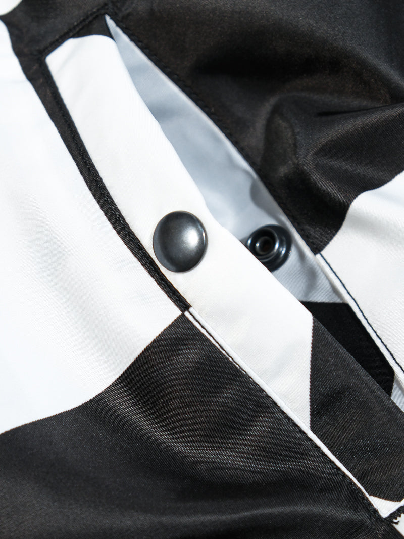 真冬にも▲リバーシブルデザイン チェッカー柄MA-1ジャケット 中綿入り▼S～2XL