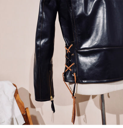 ◇ヴィンテージ復刻 植物タンニン鞣しホースハイドレザー CHP ポリスジャケット◇