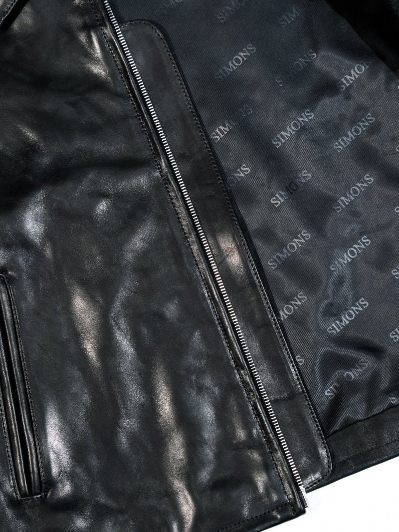 ◇ririジップ◇ヴィンテージ復刻 オイルカーフレザー ジャケット◇S/M/Lサイズ