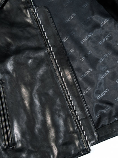 ◇ririジップ◇ヴィンテージ復刻 オイルカーフレザー ジャケット◇S/M/Lサイズ