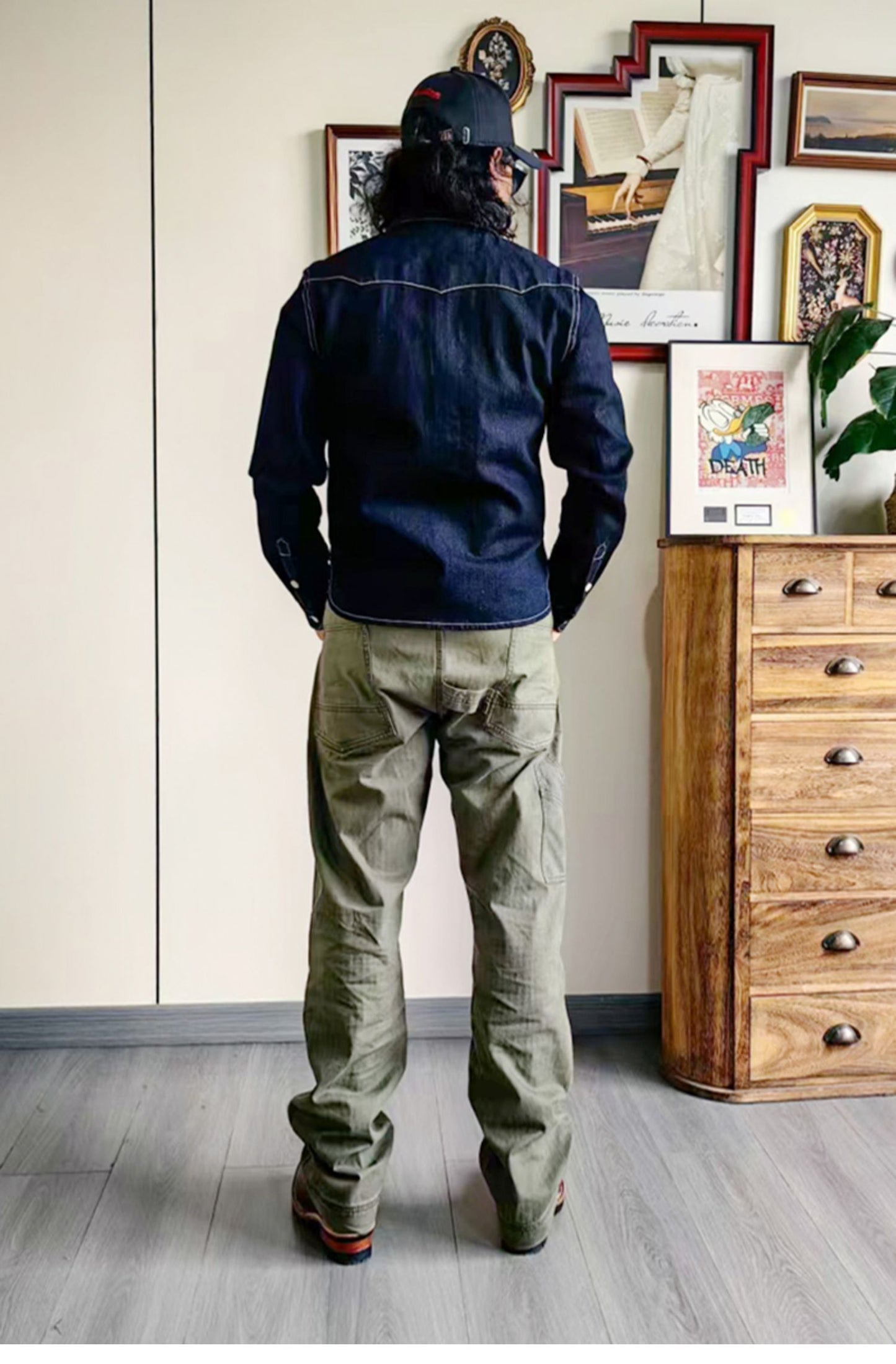◇ヴィンテージ復刻デザインHBTコットンヘリンボーン使用 ワークパンツ◇M～3XL