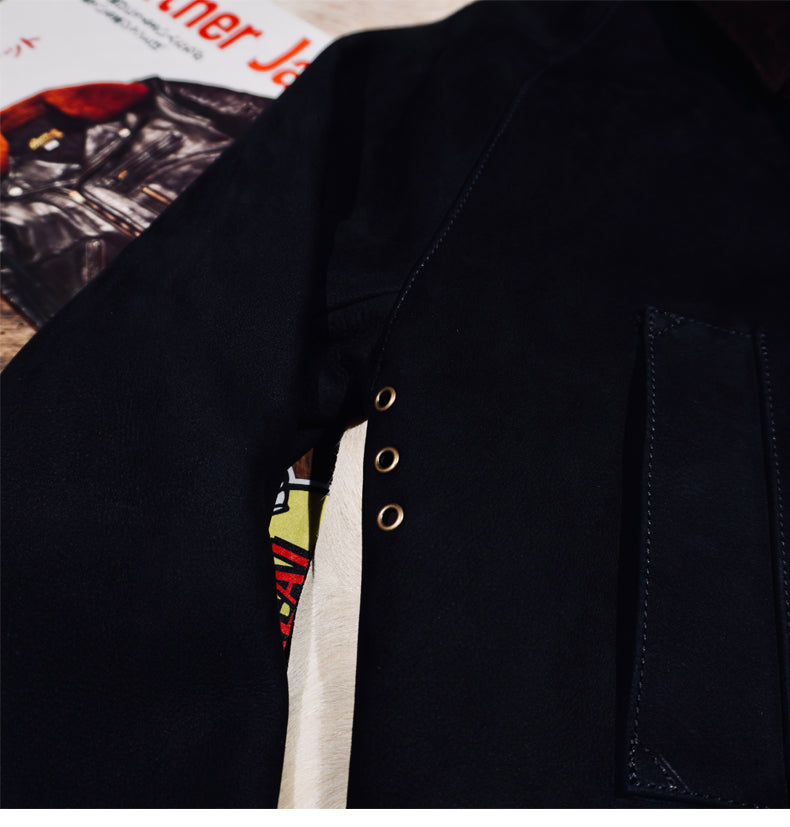 ３色展開▲細部のディテールまで完璧な拘り▲カウレザー ジャケット▼M～4XL