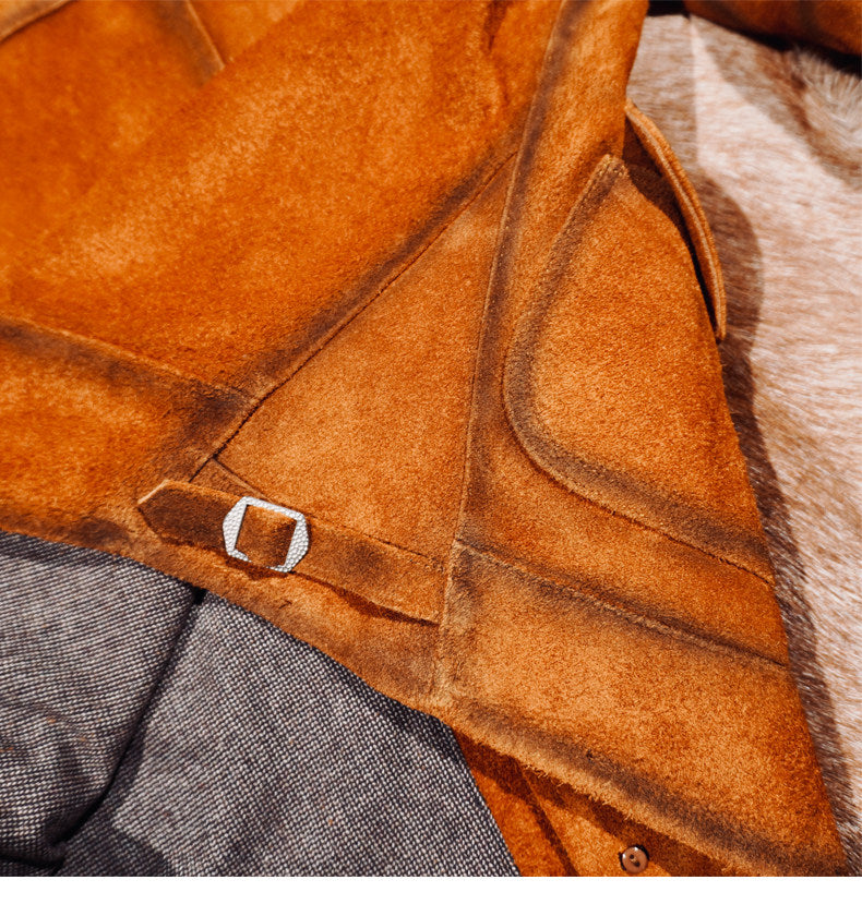 ★ヴィンテージ復刻 ヌバックレザー ウエスタンジャケット★S～5XL