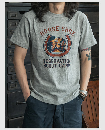 ２色展開◆indian red union highプリント Ｔシャツ◆S～2XL