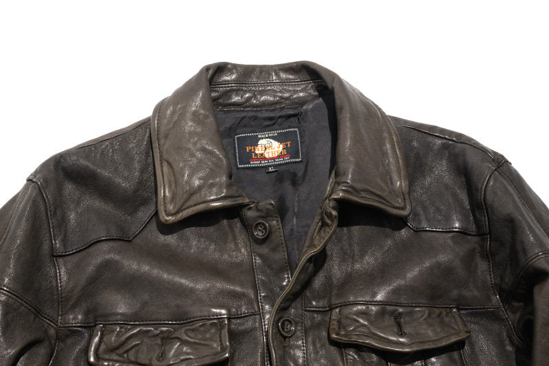 ☆植物タンニン鞣し ウォッシュ加工 シープレザー シャツ☆S～3XL