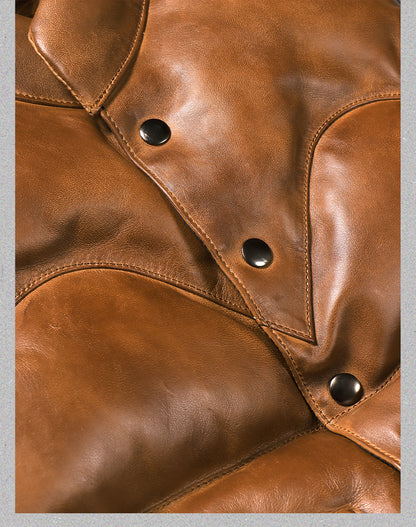 ◇ シープレザーシープレザーダウン ベスト◇S～4XL