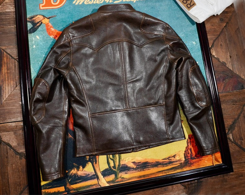 ☆ウォッシュ加工シープレザー シングルライダース ジャケット☆S～4XL