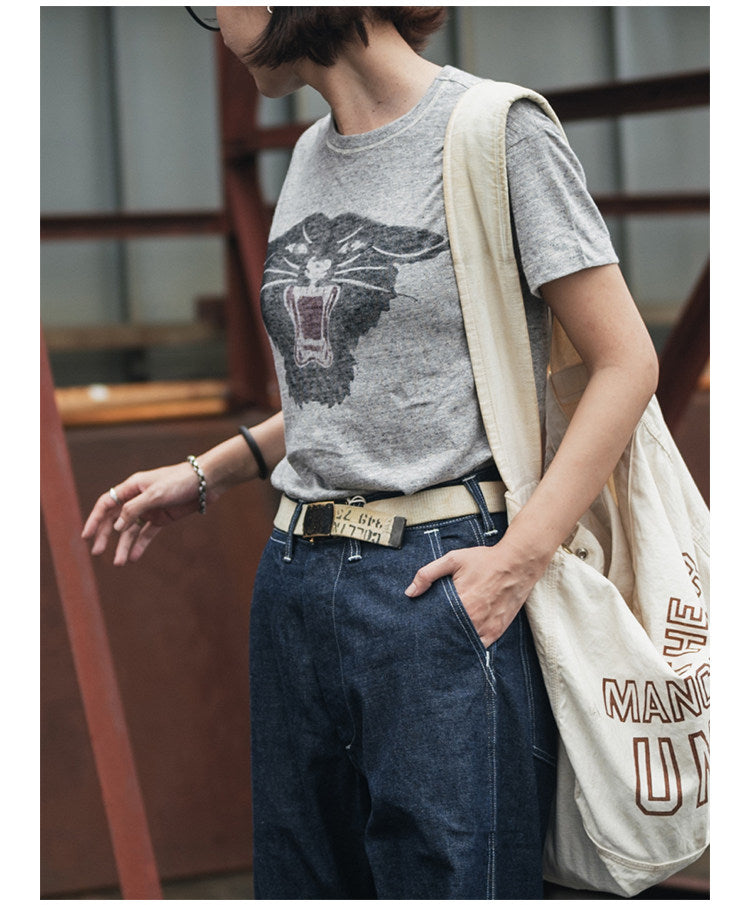 ２色展開◆CCCプリズナー ブラックパンサー染み込みプリントＴシャツ◆XS～3XL