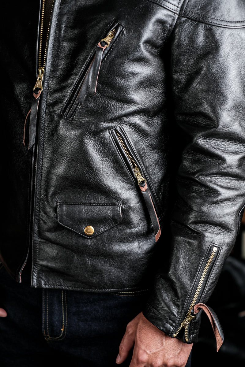 krk_tops馬革 freedom leatherホースハイド レザーシングルジャケット 40