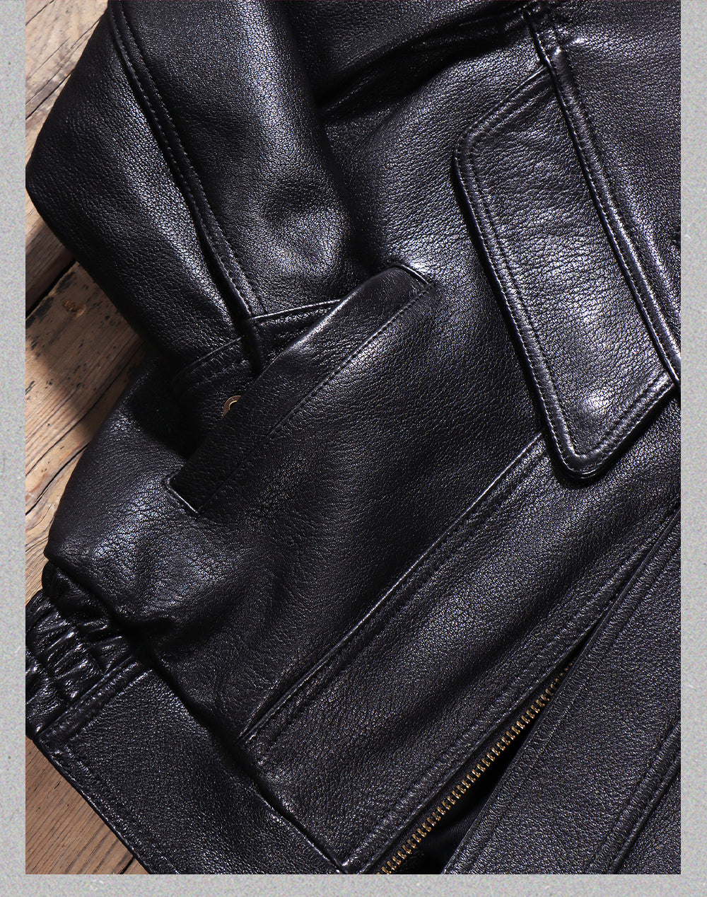 2色展開△水染ゴートレザー  ブルゾン▽ S～5XL