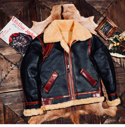 ヴィンテージ復刻✩オーストラリア産ムートン B-3フライトジャケット✩S～3XL